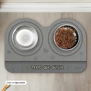 Tapete Capacho Jogo Americano para Comedouro e Bebedouro Tapz - Personalizado, Clean