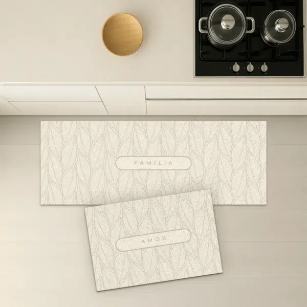 Passadeira Absorvente Leaf Antiderrapante Personalizada