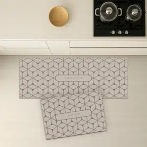 Passadeira Absorvente Orbitale Antiderrapante Personalizada - kit, Café com Leite