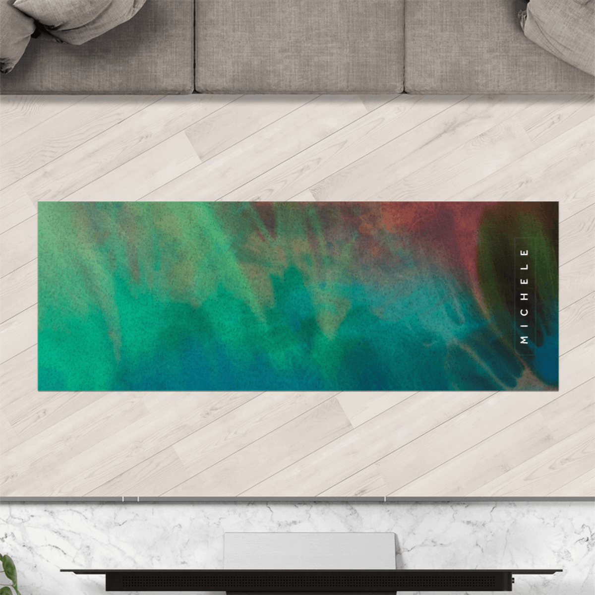 Tapete para Yoga Personalizado Antiderrapante 166x60cm - Equilíbrio Sagrado
